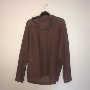 Oversized dolman pullover with mock neck